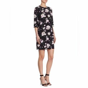 Equipment Black Floral 100% silk Dress